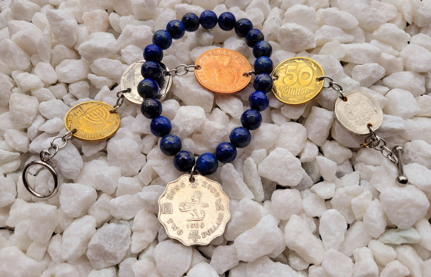 Mixed Coin Link Bracelet - Shop World Links