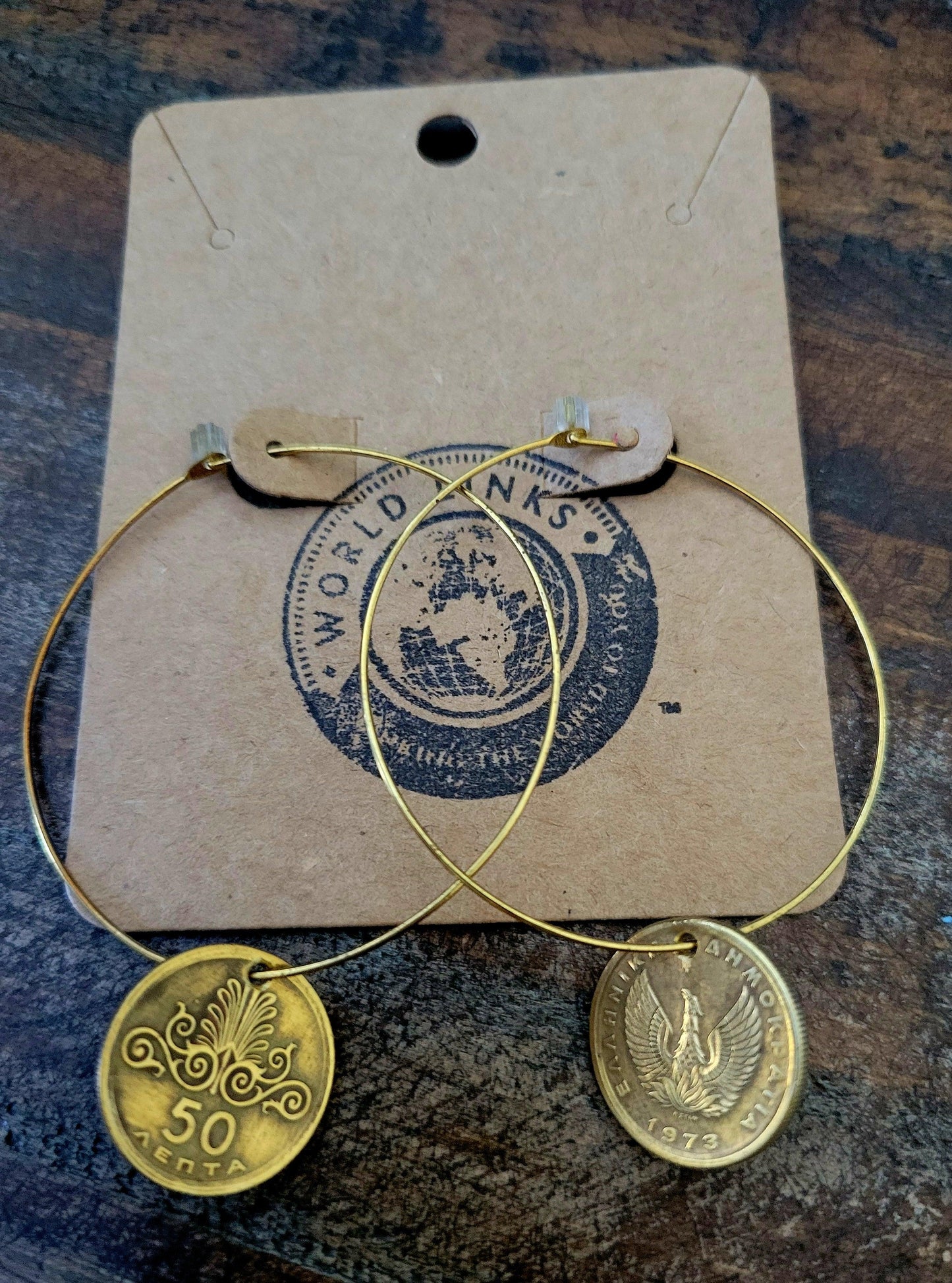 Hoop Earrings - Brushed Gold - Shop World Links