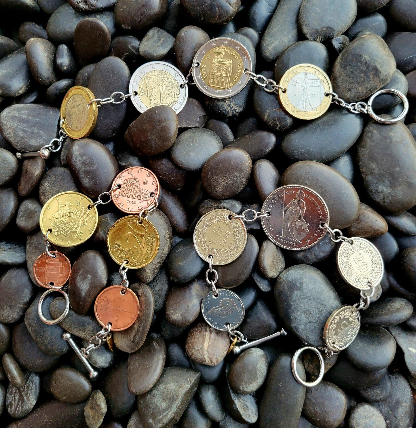 Mixed Coin Link Bracelet - Shop World Links
