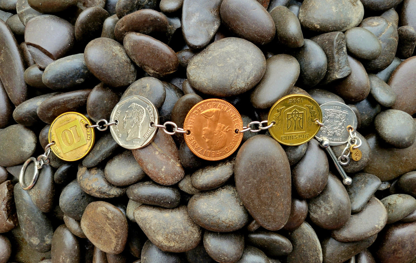 Mixed Coin Link Bracelet - Shop World Links