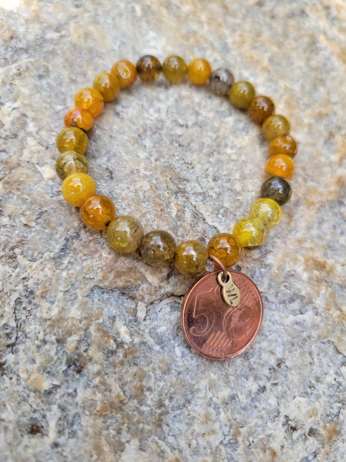 Dark Agate Bead Bracelet - Shop World Links