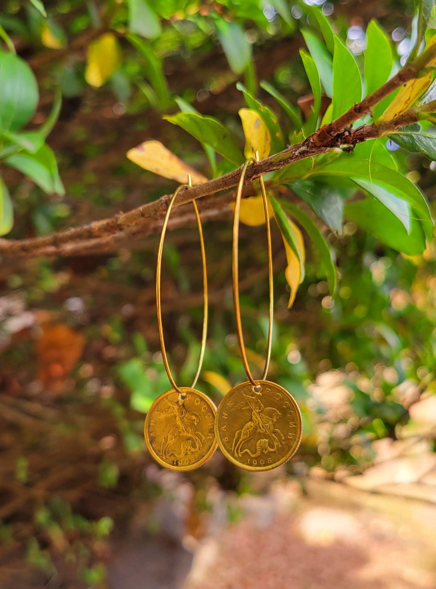 Hoop Earrings - Brushed Gold - Shop World Links