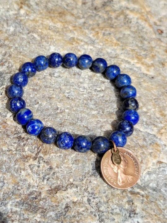 Lapis Lazuli Bead Bracelet - Shop World Links