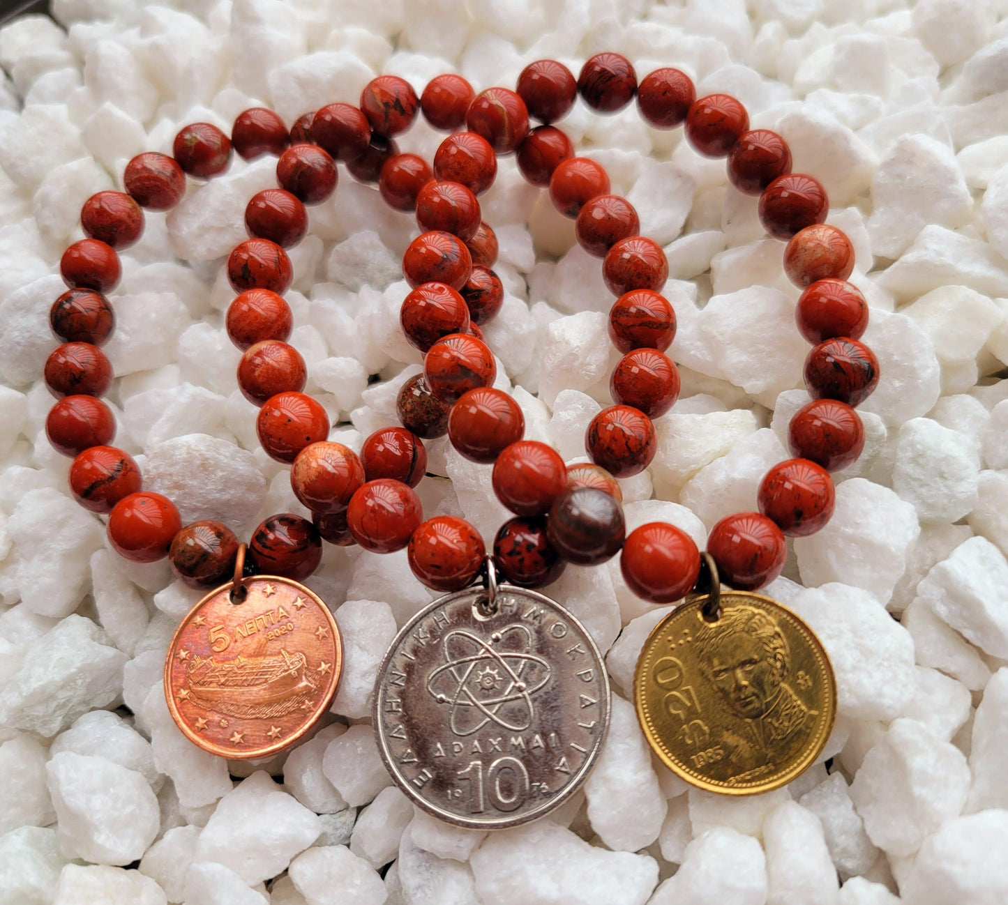 Red Jasper Bead Bracelet - Shop World Links