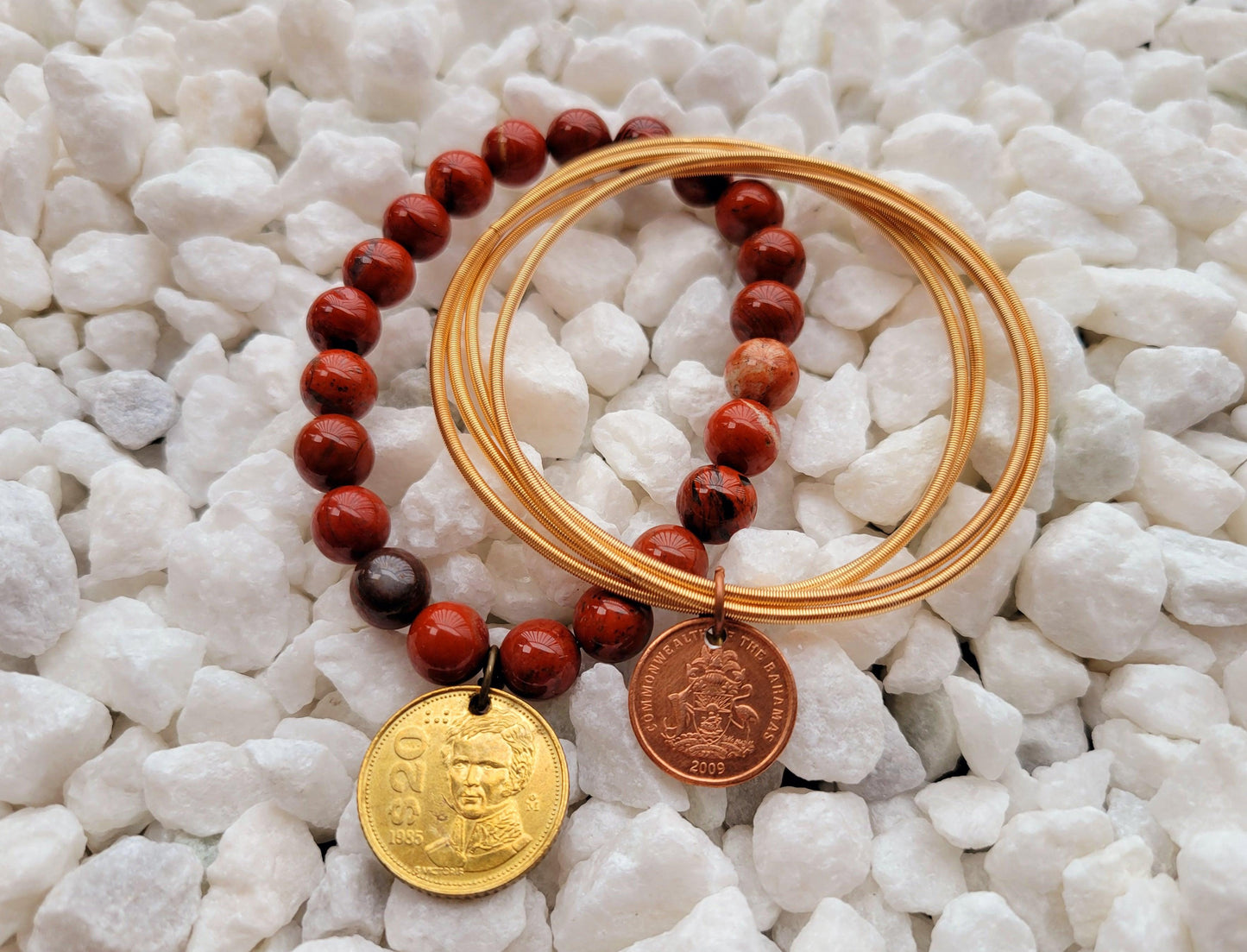 Red Jasper Bead Bracelet - Shop World Links