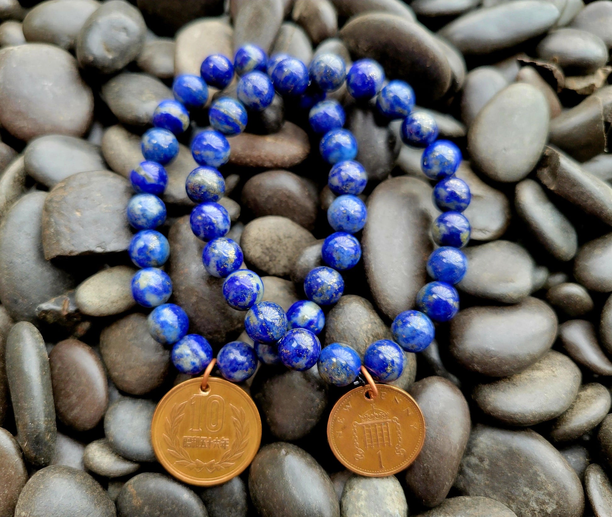 Lapis Lazuli Bead Bracelet - Shop World Links