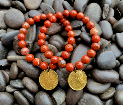 Red Jasper Bead Bracelet - Shop World Links