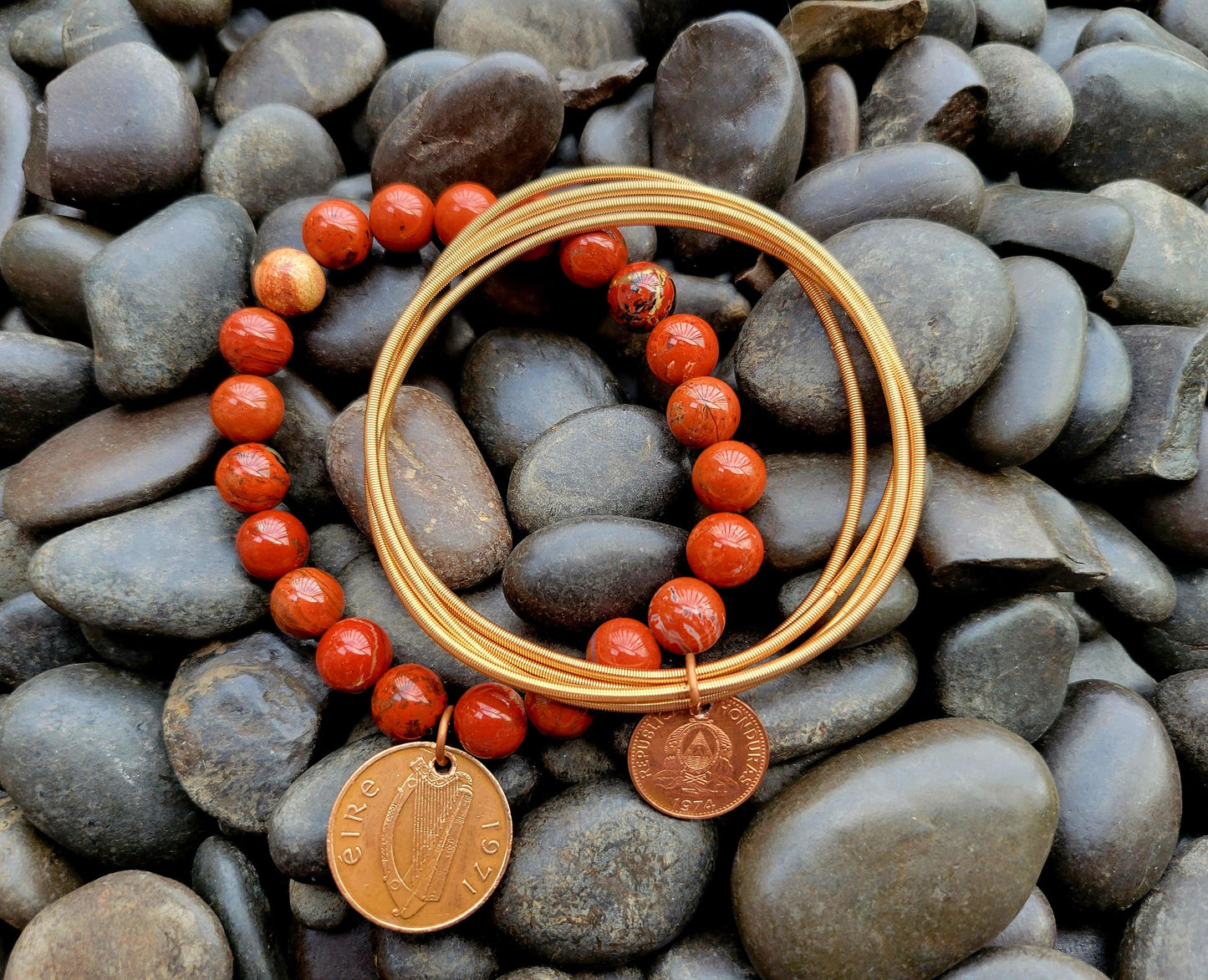 Red Jasper Bead Bracelet - Shop World Links