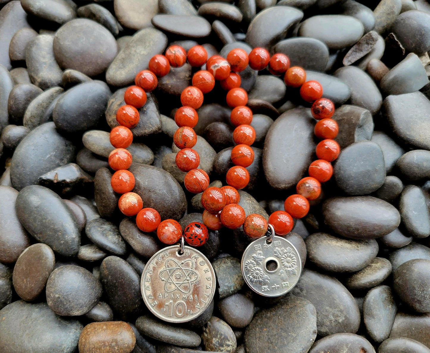 Red Jasper Bead Bracelet - Shop World Links