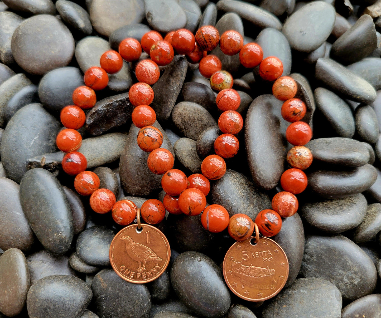 Red Jasper Bead Bracelet - Shop World Links