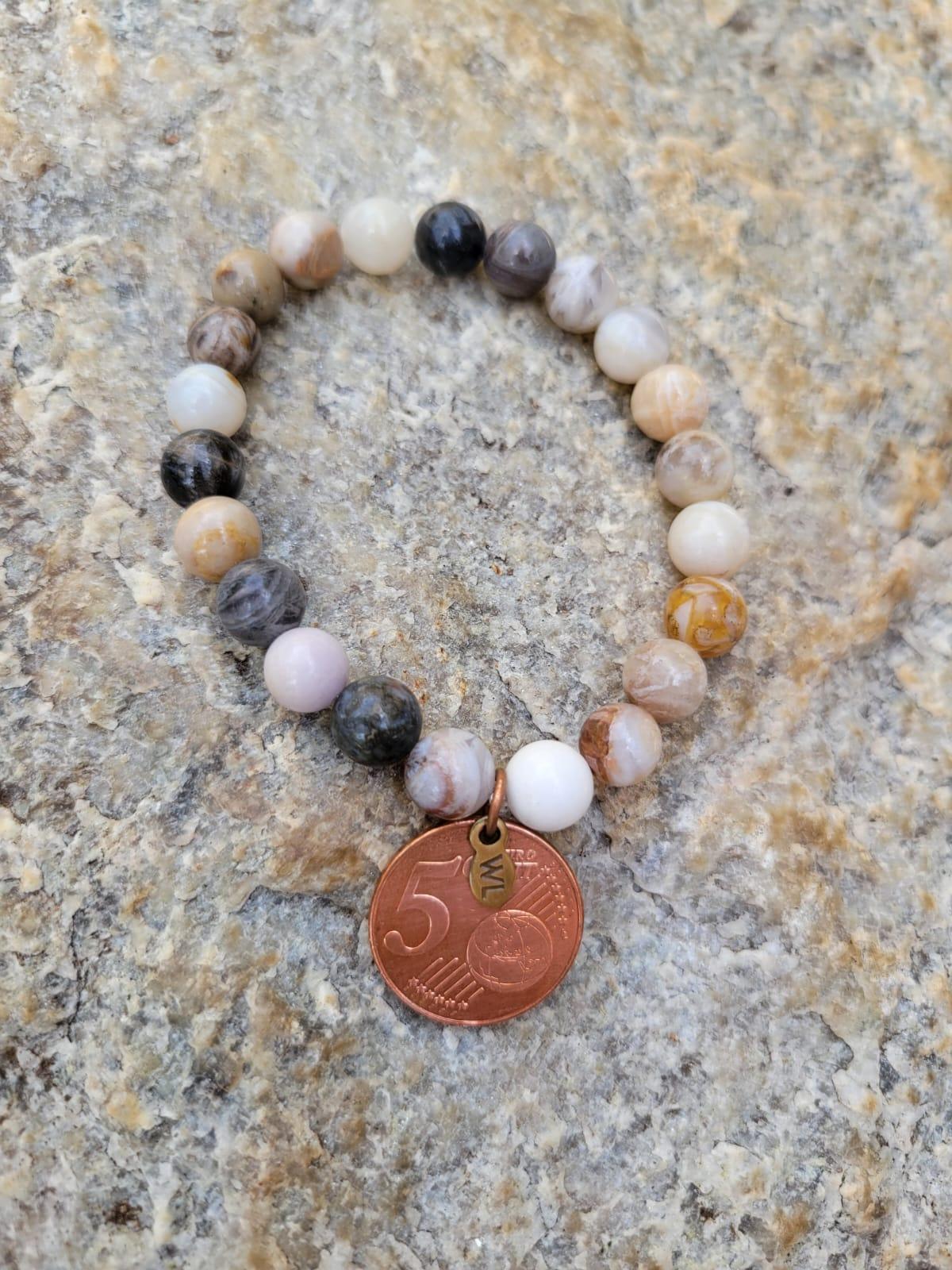 Light Agate Bead Bracelet - Shop World Links