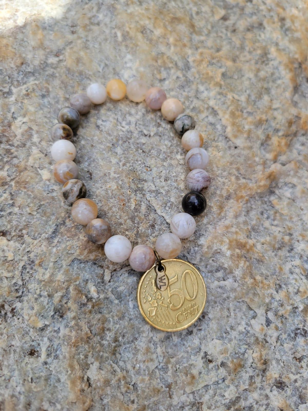 Light Agate Bead Bracelet - Shop World Links