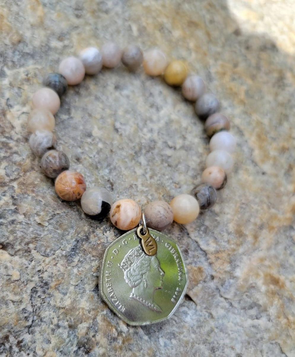 Light Agate Bead Bracelet - Shop World Links