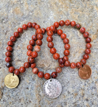 Red Jasper Bead Bracelet - Shop World Links