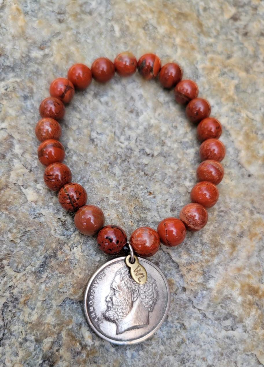 Red Jasper Bead Bracelet - Shop World Links