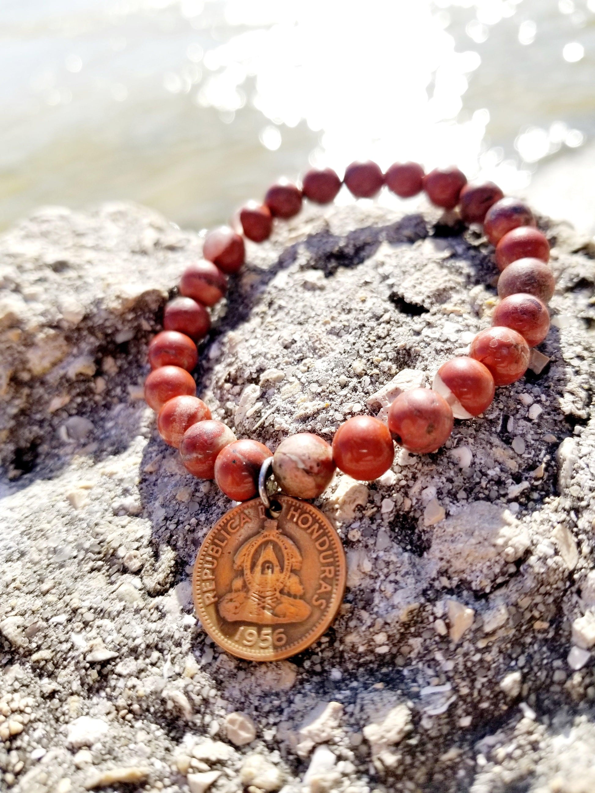 Red Jasper Bead Bracelet - Shop World Links